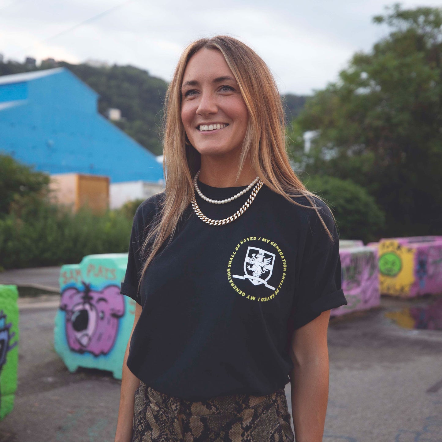 Revival Today Crest Badge Tee in Black