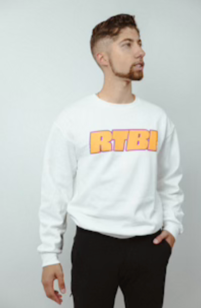 RTBI White crewneck sweat shirt￼