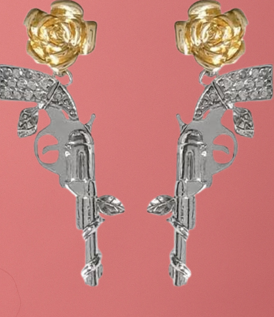 Radiance Floral Gun Stud Earring