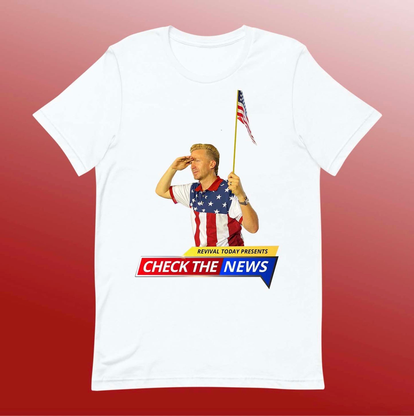 "Check the News" w/ Flag T-Shirt