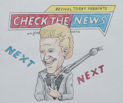 "Check the News" Caricature T-Shirt