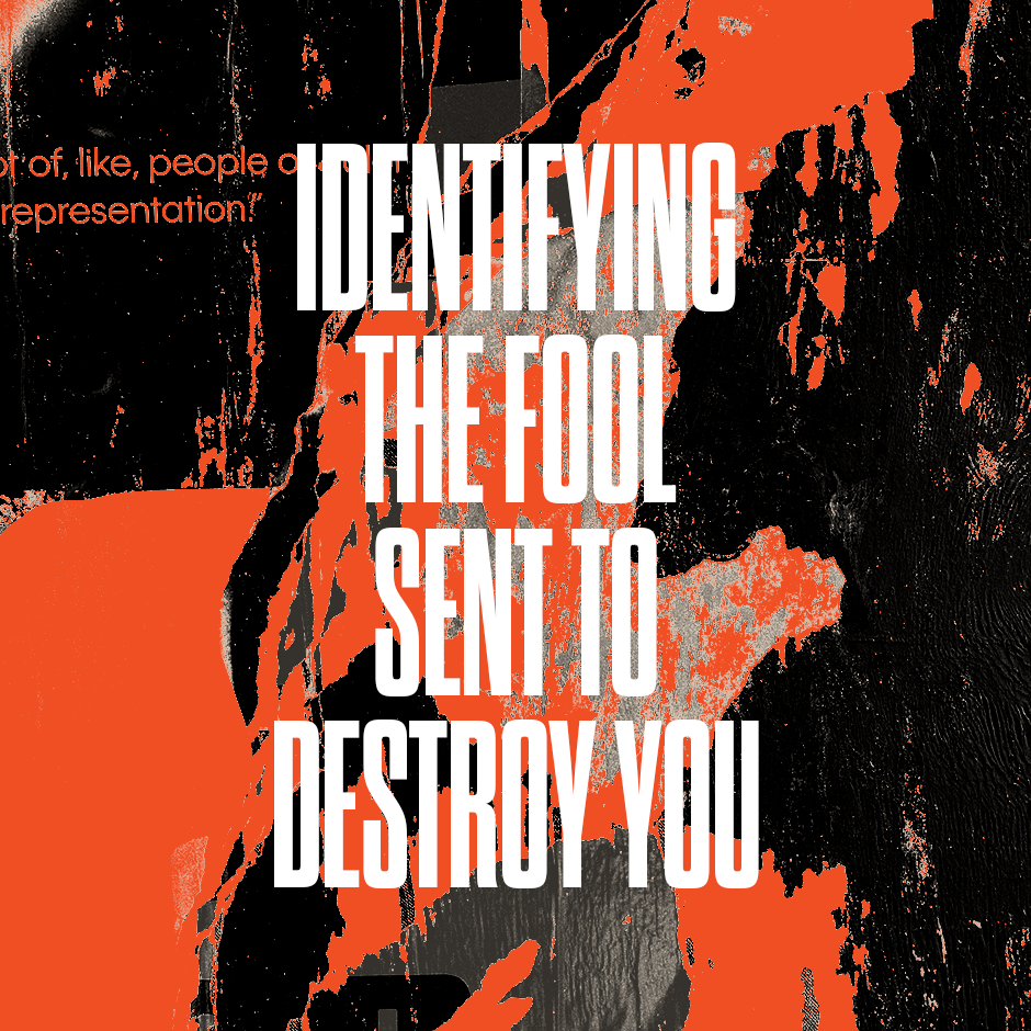 Identifying The Fool That Came To Destroy You
